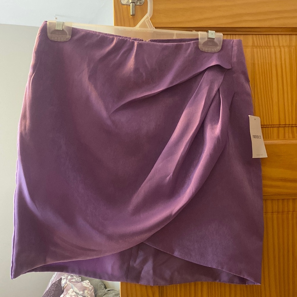 Purple Forever 21 Tulip Mini Skirt